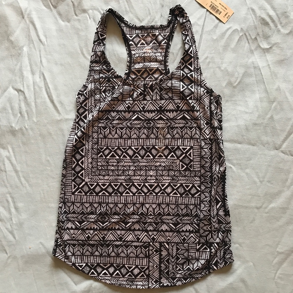 Arizona Juniors Black and White Tank Top